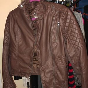 HOLISTER LEATHER JACKET NEVER WORN!!